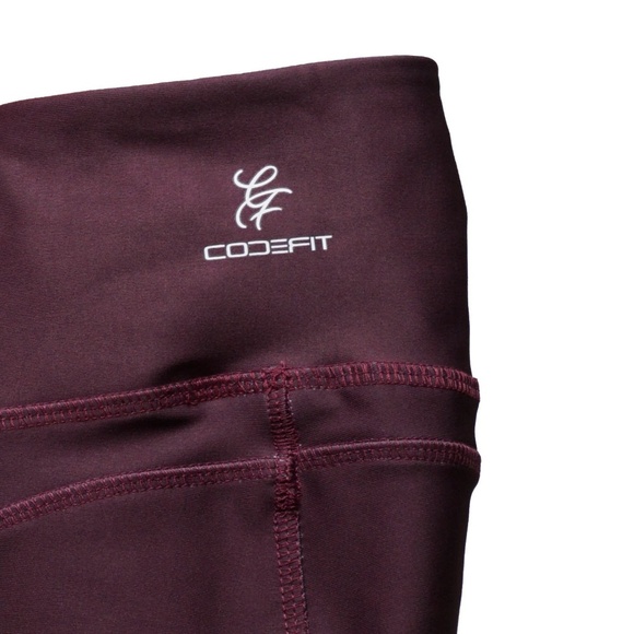 Pink wave ombre yoga capri leggings with pockets - Picture 6 of 6